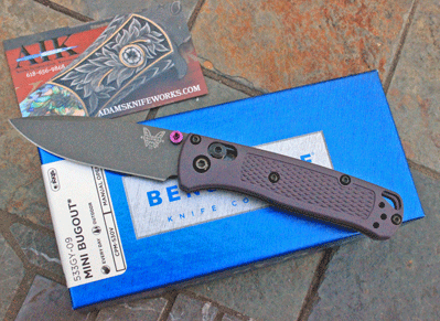 Benchmade 533GY-09 Deep Purple MINI BUGOUT Axis Lock Folder