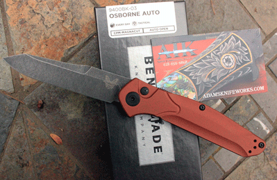 Benchmade Special Bronze Burnt Copper Osborn AUTO w/ MAGNACUT