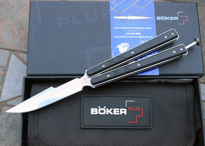 BOKER PLUS 06EX227 USA Small Tactical Balisong w/G10 & D2
