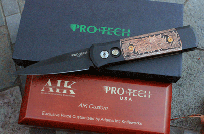 CUSTOM Protech GODSON w/HAND ENGRAVED Copper Inlays & More!